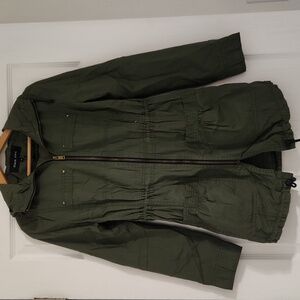Black Rivet Forest Green Utility Jacket